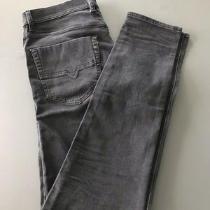 Diesel Mens Jeans Black Size 34 Slim Carrot Teppha